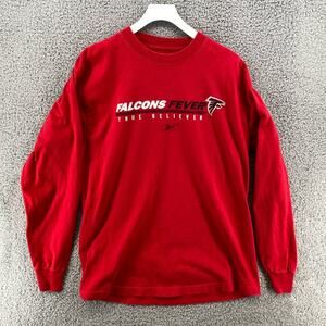 Vintage Reebok Atlanta Falcons Fever True Believer Long Sleeve T-Shirt Mens Sz M